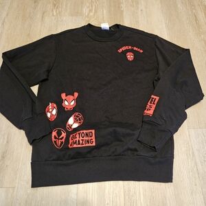 Spider-Man Across the Spiderverse Beyond Amazing Long Sleeve Shirt Black Mens SM